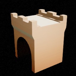 Château — Pont droit — miniature Unreal du pack