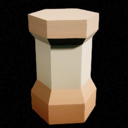 Château — Tour hexagonale base — miniature Unreal du pack