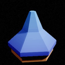Château — Tour hexagonale toit — miniature Unreal du pack