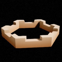 Château — Tour hexagonale sommet — miniature Unreal du pack