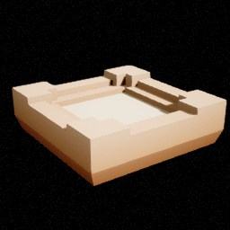 Château — Tour carrée sommet — miniature Unreal du pack