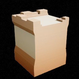 Château — Mur angle — miniature Unreal du pack