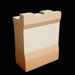 Château — Mur étroit — miniature Unreal du pack
