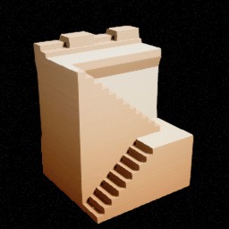 Château — Mur étroit escalier — miniature Unreal du pack
