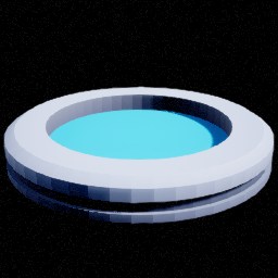 Bourg — Fontaine rond — miniature Unreal du pack