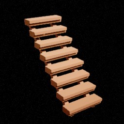 Bourg — Escalier bois — miniature Unreal du pack