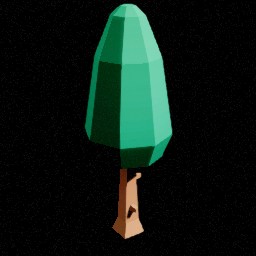 Bourg — Arbre haut rond — miniature Unreal du pack