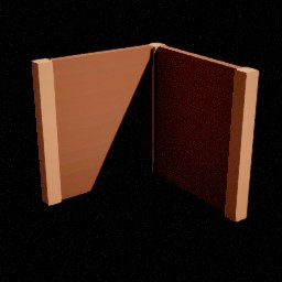 Bourg — Mur bois angle — miniature Unreal du pack
