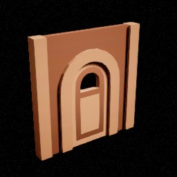Bourg — Mur bois porte — miniature Unreal du pack