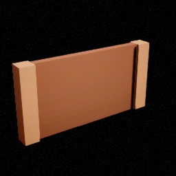 Bourg — Mur bois demi — miniature Unreal du pack