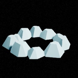 Feu de camp pierres — miniature Unreal du pack