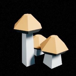 Champignon beige groupe — miniature Unreal du pack