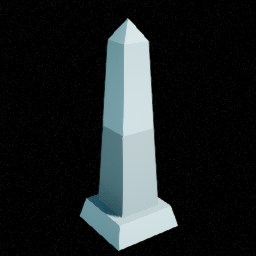 Statue obélisque — miniature Unreal du pack