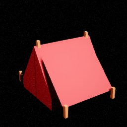 Tente détaillé fermée — miniature Unreal du pack