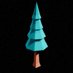 Arbre pin standard A — miniature Unreal du pack