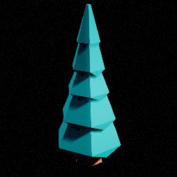Arbre pin rond C — miniature Unreal du pack