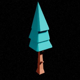 Arbre pin haut A détaillé — miniature Unreal du pack
